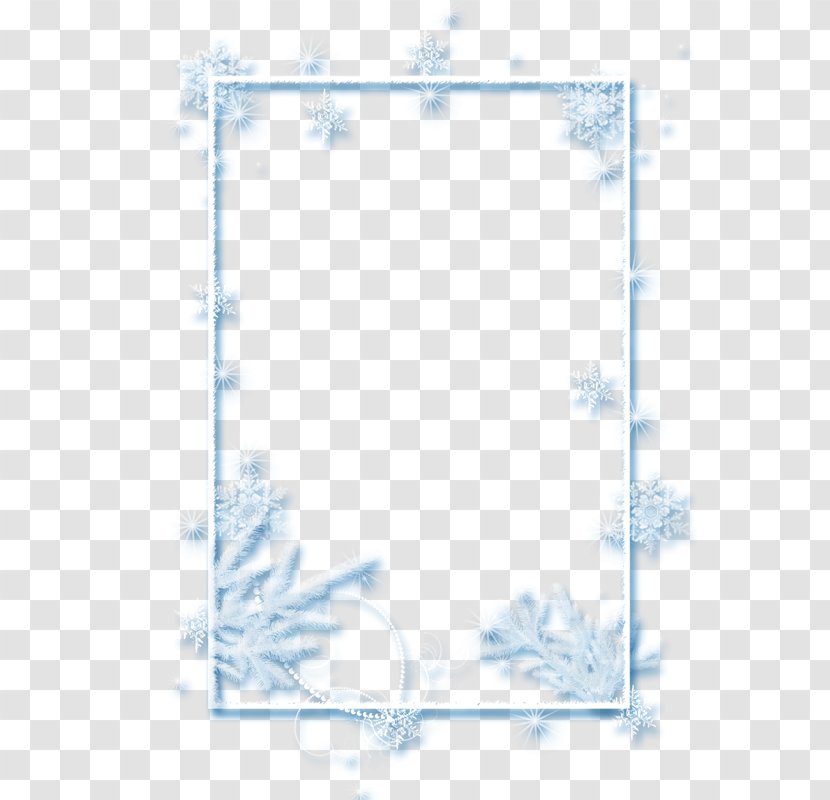 Snowflake Clip Art - Christmas - Blue Fresh Snow Border Texture Transparent PNG