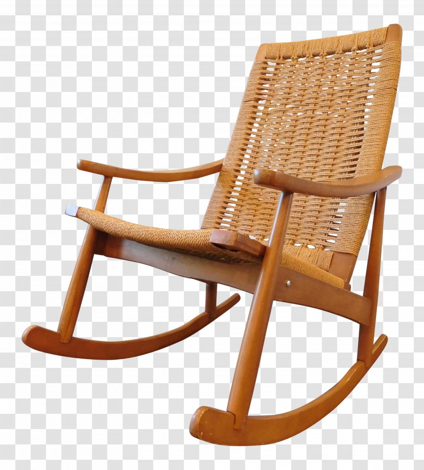 Rocking Chairs Furniture Wicker Upholstery - Wing Chair Transparent PNG