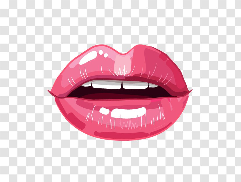 Lip Smile Euclidean Vector - Mouth - Lipstick Transparent PNG