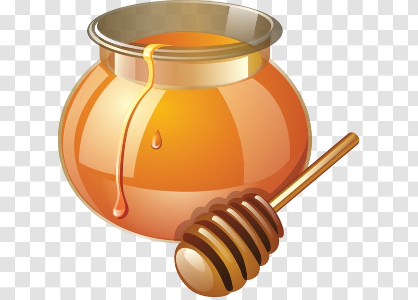 Bee Honey Free Content Jar Clip Art - Orange Transparent PNG