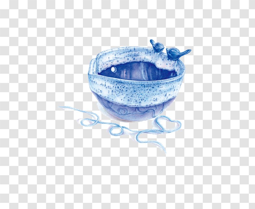 Blue Bowl Glass Transparent PNG