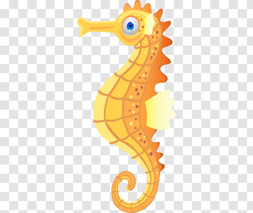 Seahorse Hippocampus Animal Clip Art - Vector,Yellow Transparent PNG