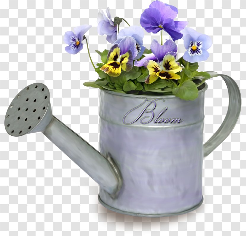 Watering Cans Pansy Flowerpot Garden Embryophyta - Gardening - Stock Photography Transparent PNG