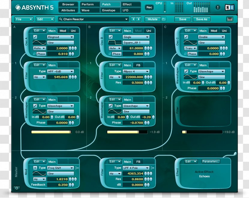 Absynth Digital Audio Native Instruments Guitar Rig Virtual Studio Technology - Sound Synthesizers Transparent PNG