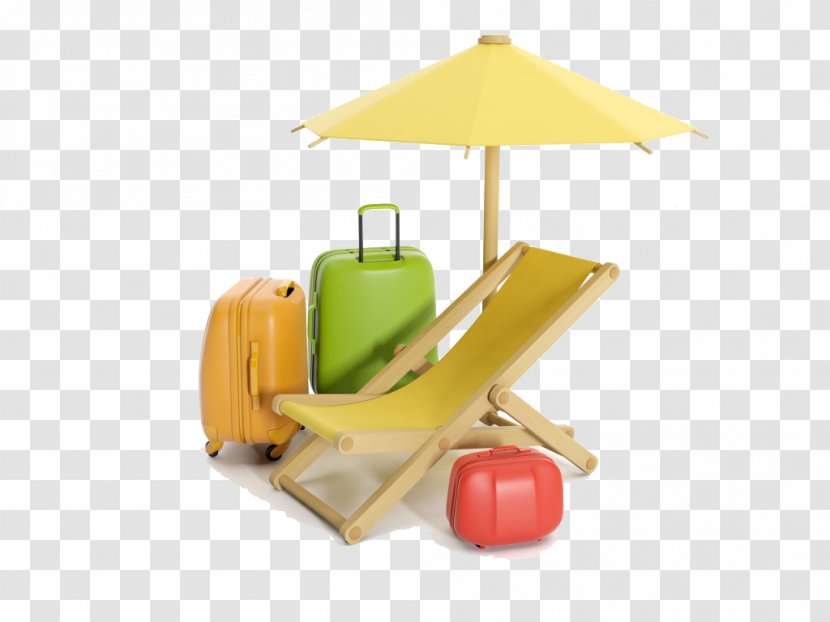 Air Travel Agent Insurance Vacation - Orange - Beach Chairs Parasol Transparent PNG