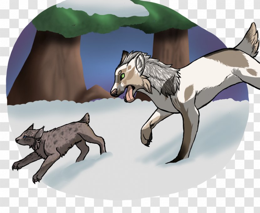 Canidae Fauna Dog Illustration Cartoon - Carnivoran - Lynx Hunting Transparent PNG