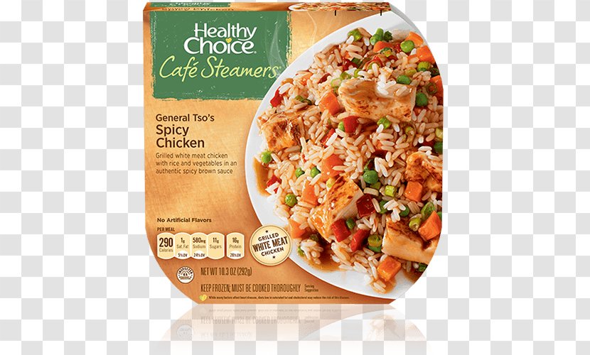 Fried Rice Healthy Choice TV Dinner Recipe - Whole Grain - General Tsos Chicken Transparent PNG