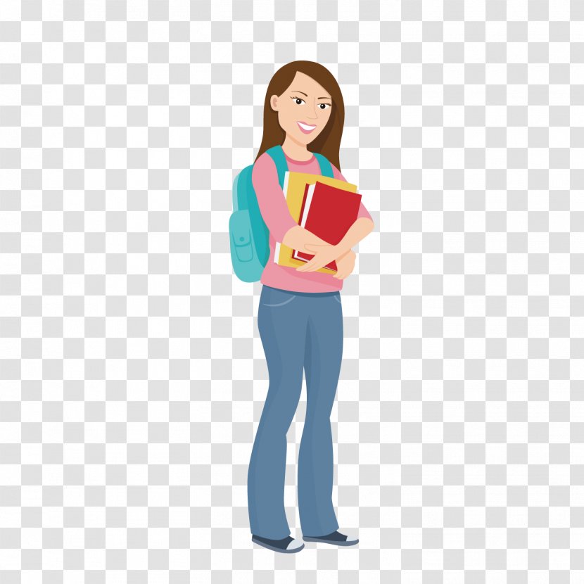 Student University College Education Clip Art - Heart - Carrying A Schoolbag For Students Transparent PNG
