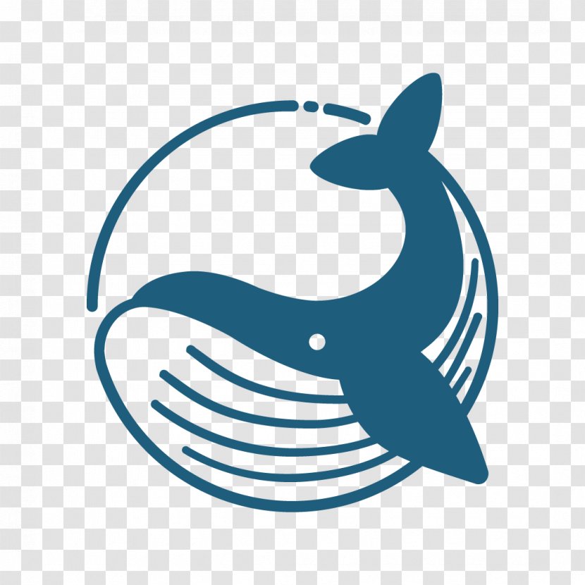 Initial Coin Offering Blue Whale Blockchain Airdrop Cetacea - Cryptocurrency - Drawing Transparent PNG
