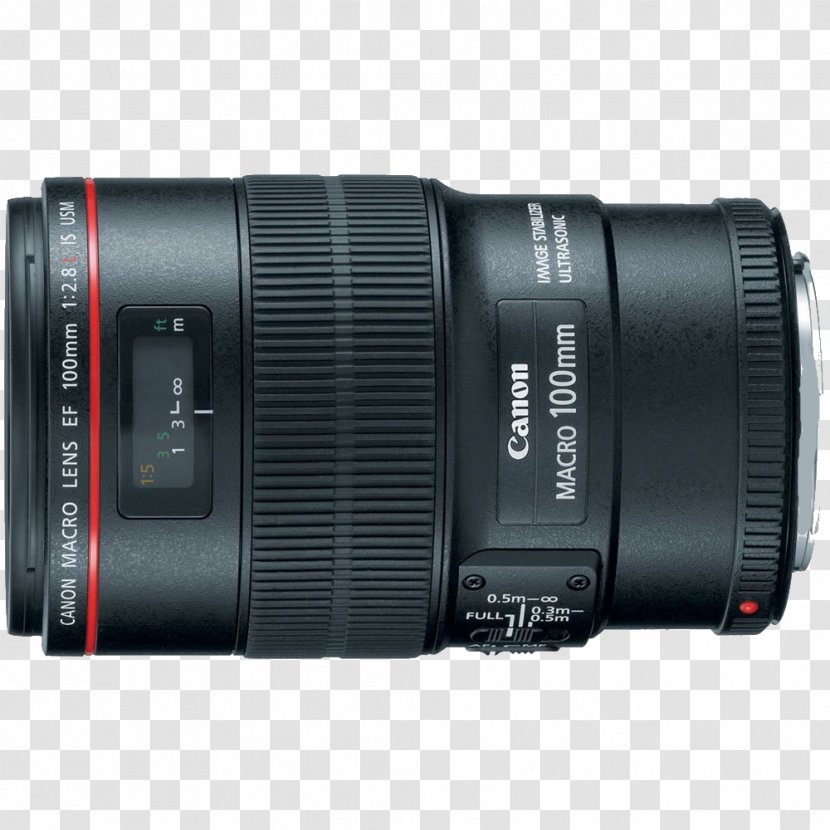 Canon EF Lens Mount EF-S 100mm F/2.8L Macro IS USM F/2.8 - Camera Transparent PNG