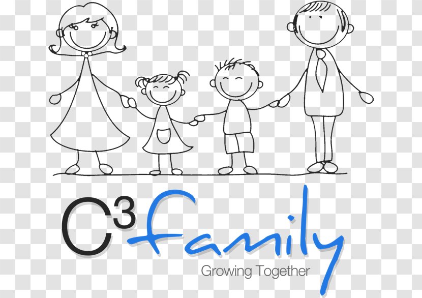 Drawing Stick Figure Family - Healthy Logo Transparent PNG