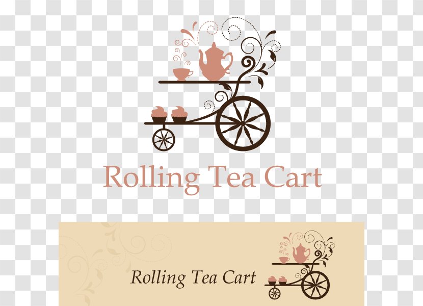 Catering: Rolling Tea Cart Logo Design Facebook - Afternoon - Catering Flyer Transparent PNG