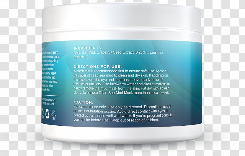 Foxbrim Dead Sea Mud Mask Skin Cream Face - Water Transparent PNG