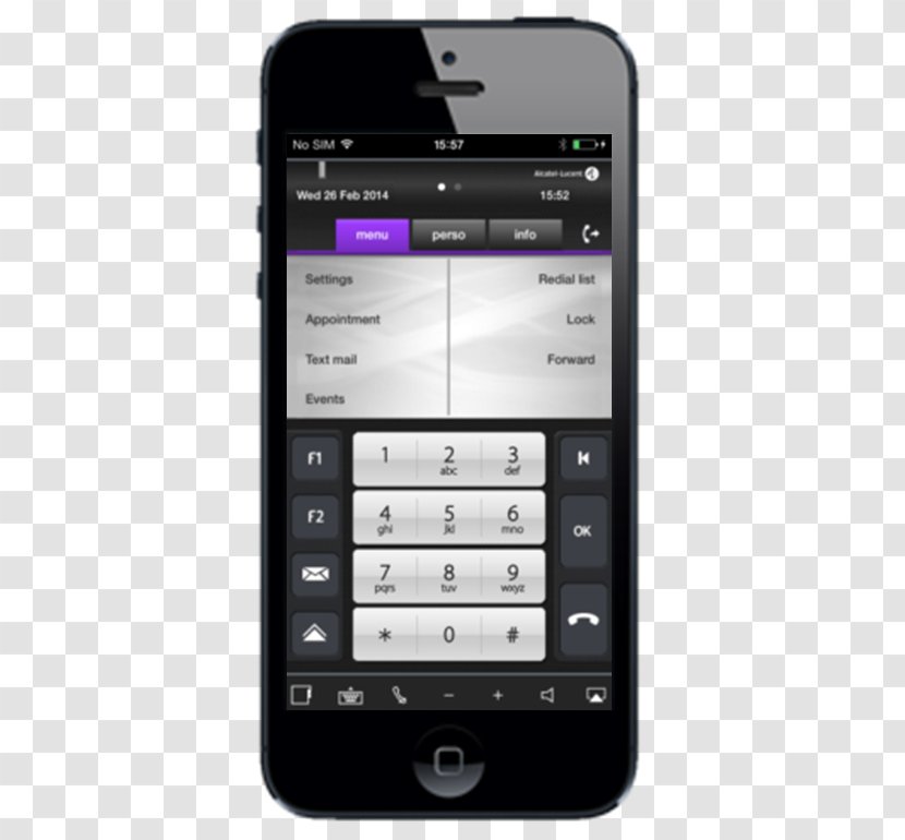 Feature Phone Smartphone Softphone Handheld Devices Telephone - Alcatellucent Enterprise Transparent PNG