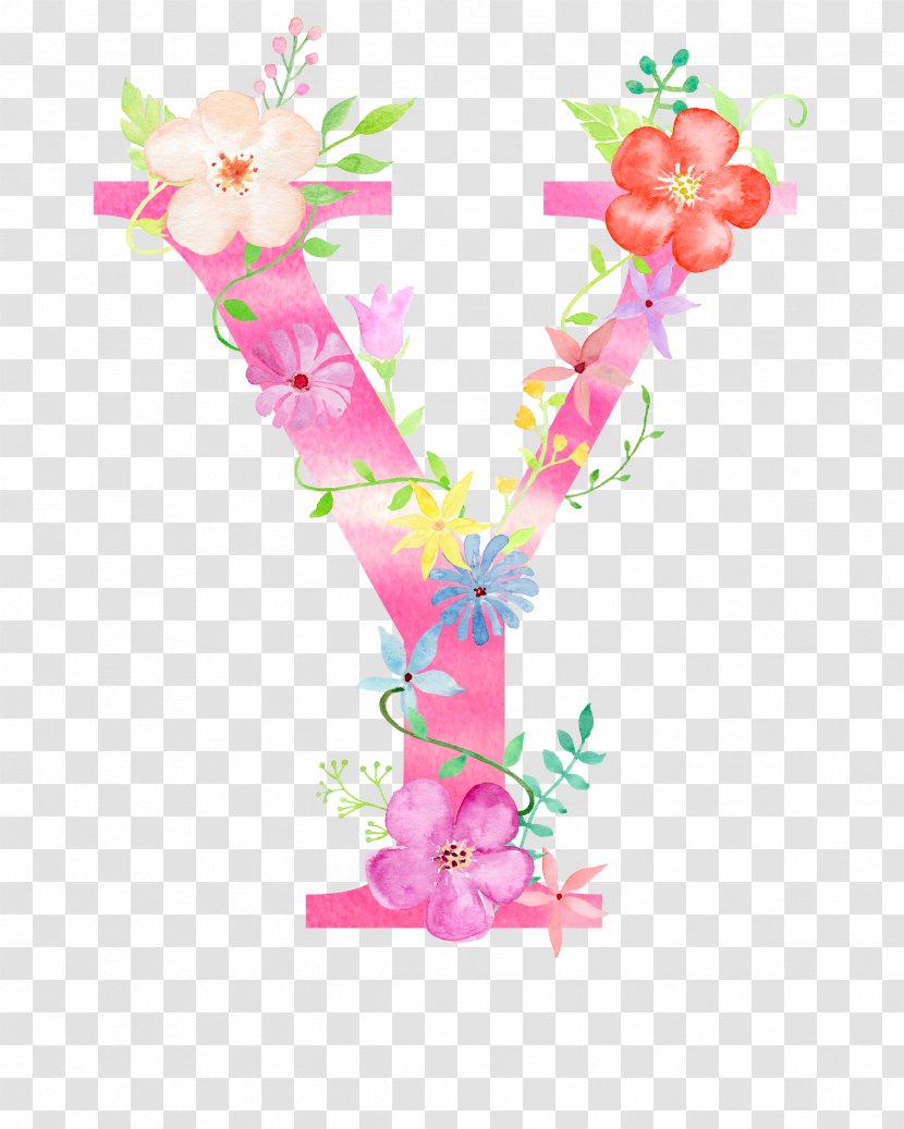 Letter Flower Y - Flowers Transparent PNG