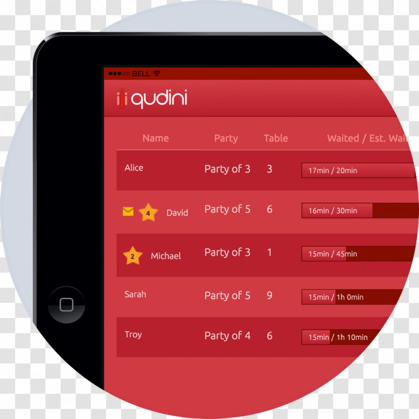 Restaurant Brand Qudini - Electronics - Menu App Transparent PNG