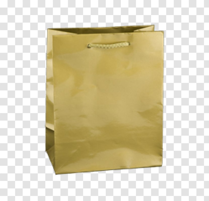 Handbag Paper Bag Rectangle - Gold - Laminated Transparent PNG