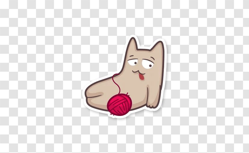 Whiskers Dog Sticker Cartoon Telegram - Cat Transparent PNG