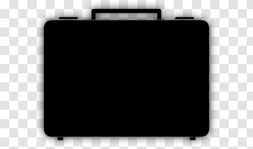 Laptop Black Rectangle - Briefcase Cliparts Transparent PNG