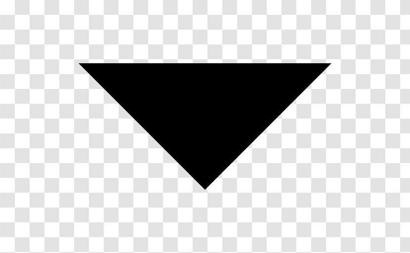Black Triangle Shape - And White - Down Arrow Transparent PNG