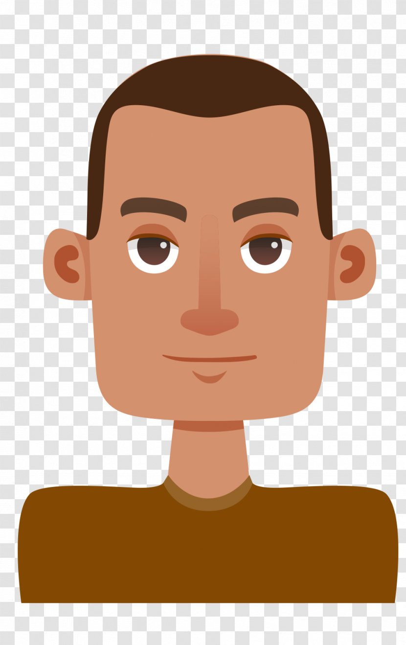 Ear Face Illustration - Head - Big Ears Man Material Transparent PNG