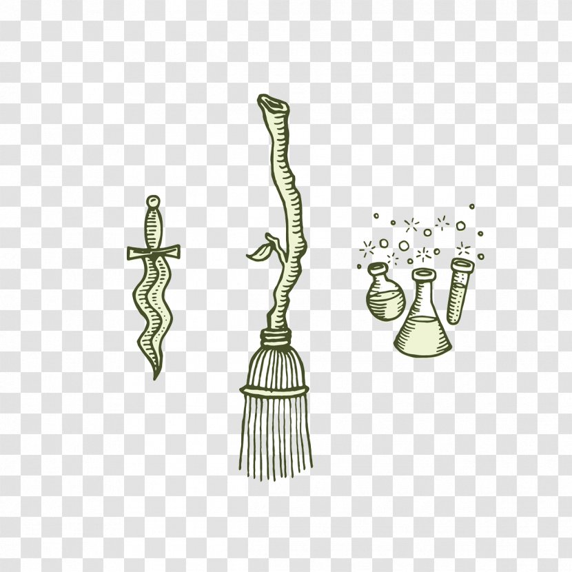 Broom - Cartoon - Bottle Dagger Transparent PNG