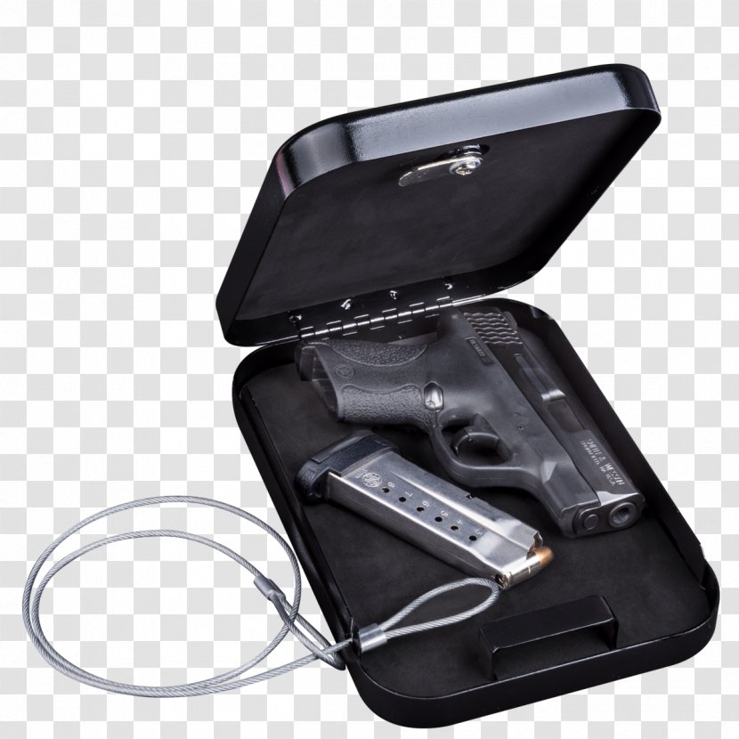 Gun Safe Handgun Metal Lock - Silhouette - Box Transparent PNG