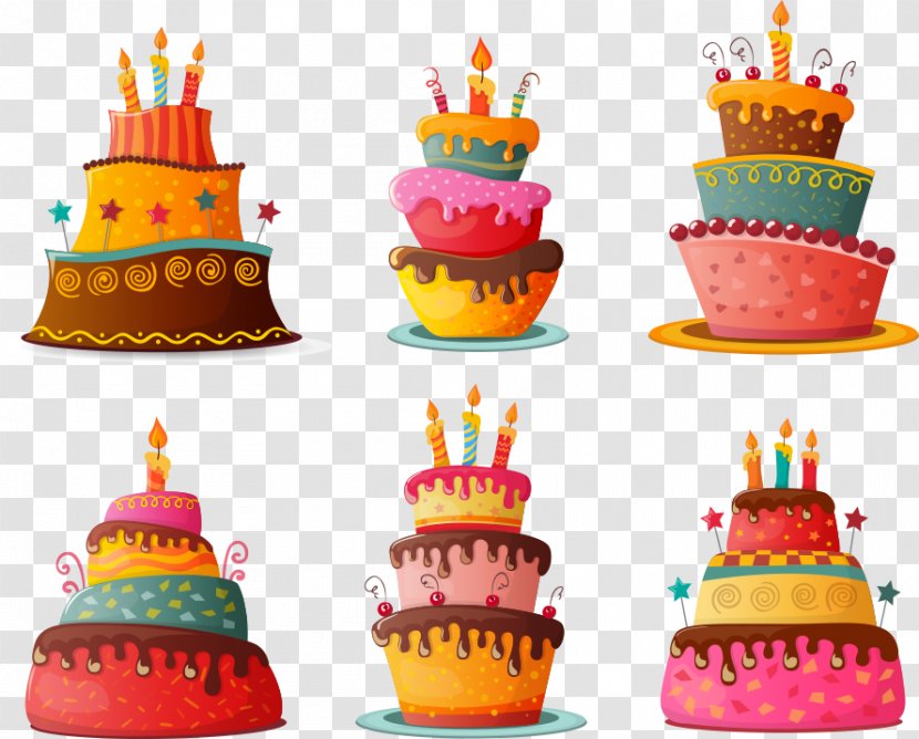 Birthday Cake Cupcake Chocolate - Card - Vector Cartoon Transparent PNG