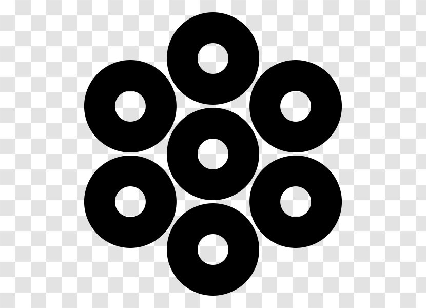 Mon Circled Dot Crest Heraldry Japan - Black And White Transparent PNG