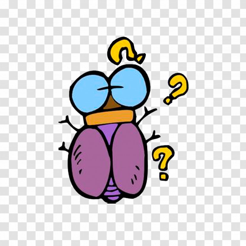 Insect Cartoon Clip Art - Question Mark - Puzzles Transparent PNG