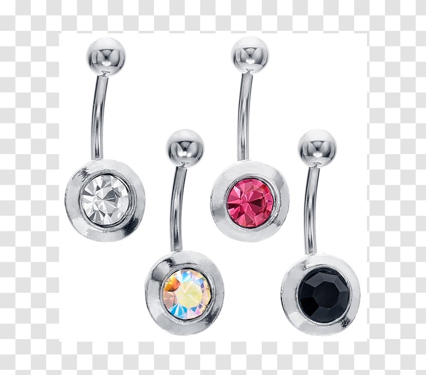 Earring Navel Body Jewellery Gemstone Cubic Zirconia Transparent PNG