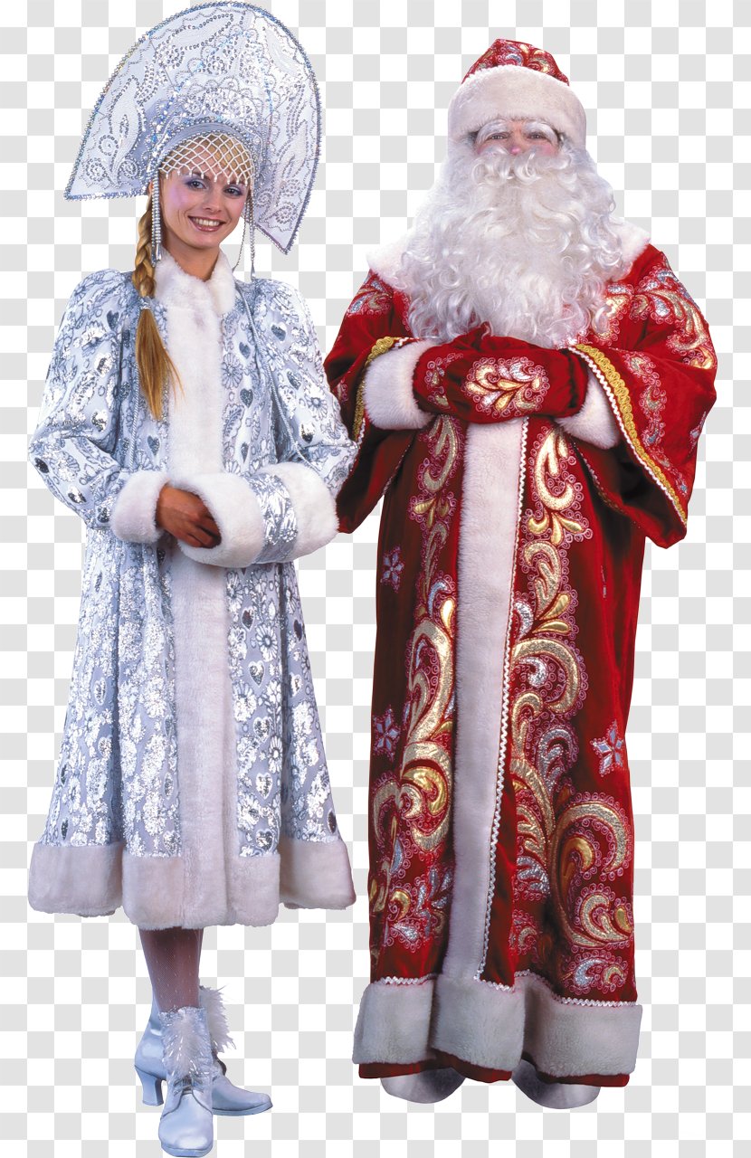 Ded Moroz Snegurochka Santa Claus Père Noël Ziuzia - Costume Transparent PNG