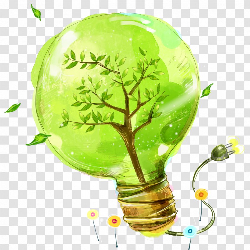 Energy Conservation Image Environmental Protection Clip Art - Incandescent Light Bulb - Thinking Transparent PNG