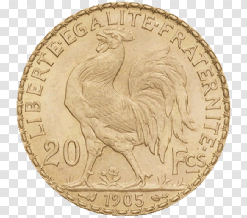 Gold Coin Napoléon Franc Transparent PNG