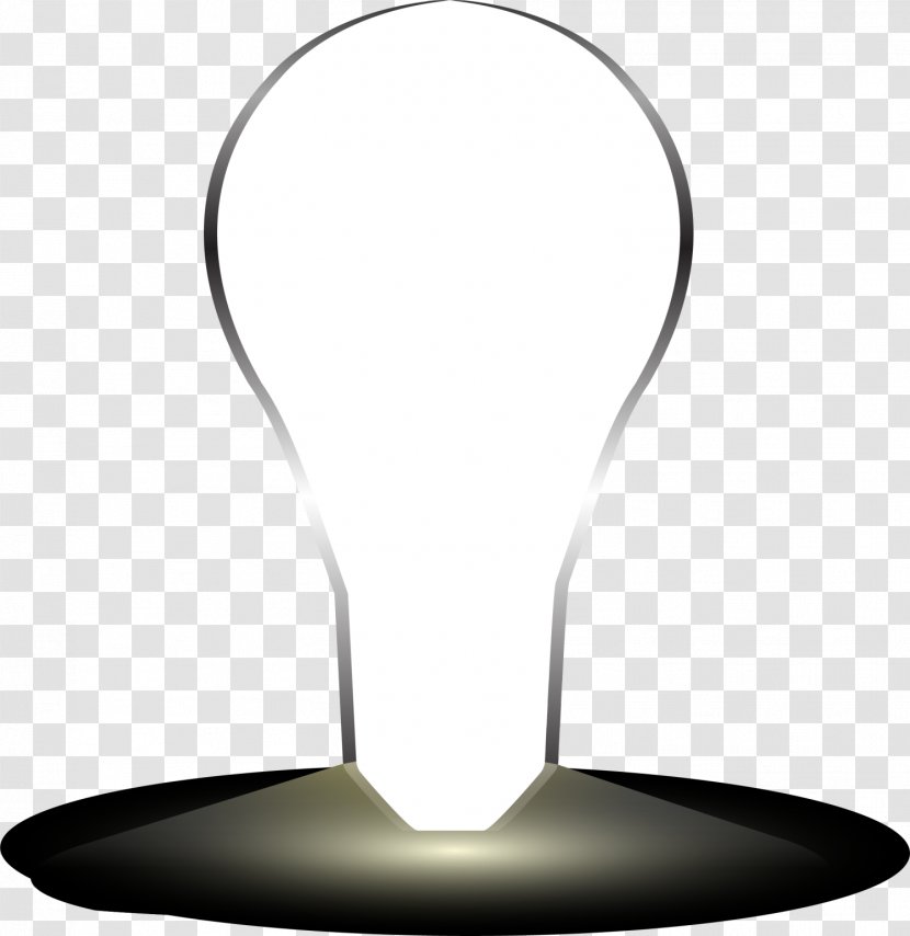 Download Icon - Glass - Silver Line Light Bulb Transparent PNG