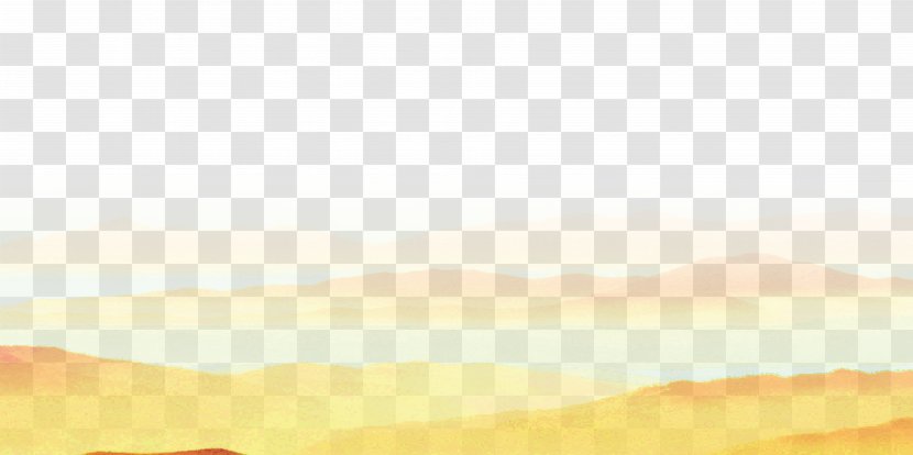 Yellow Sky Pattern - Orange - Sand Mountain Distant Landscape Decoration Pictures Transparent PNG