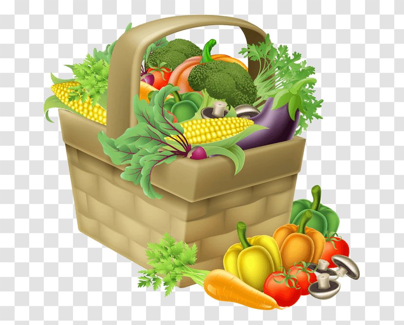 Supermarket Cartoon - Fruit And Vegetable Wash - Leaf Picnic Basket Transparent PNG