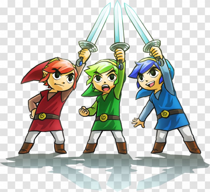 The Legend Of Zelda: Tri Force Heroes A Link Between Worlds To Past And Four Swords Breath Wild - Cartoon - Hero Transparent PNG
