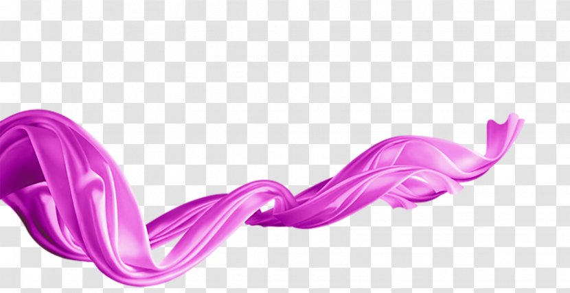 Ribbon Silk Textile - Lilac - Flowing Purple Transparent PNG