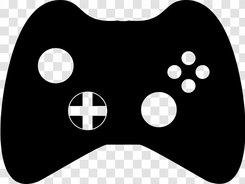 Black & White Xbox 360 Controller Game Clip Art - Control Cliparts Transparent PNG