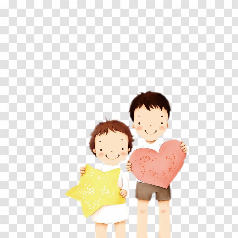 Qingming Animation Game Childhood - Silhouette - Cartoon Couple Transparent PNG