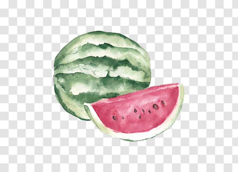 Fruit Auglis Clip Art - Food - Hand Painted Watercolor Painting Watermelon Transparent PNG