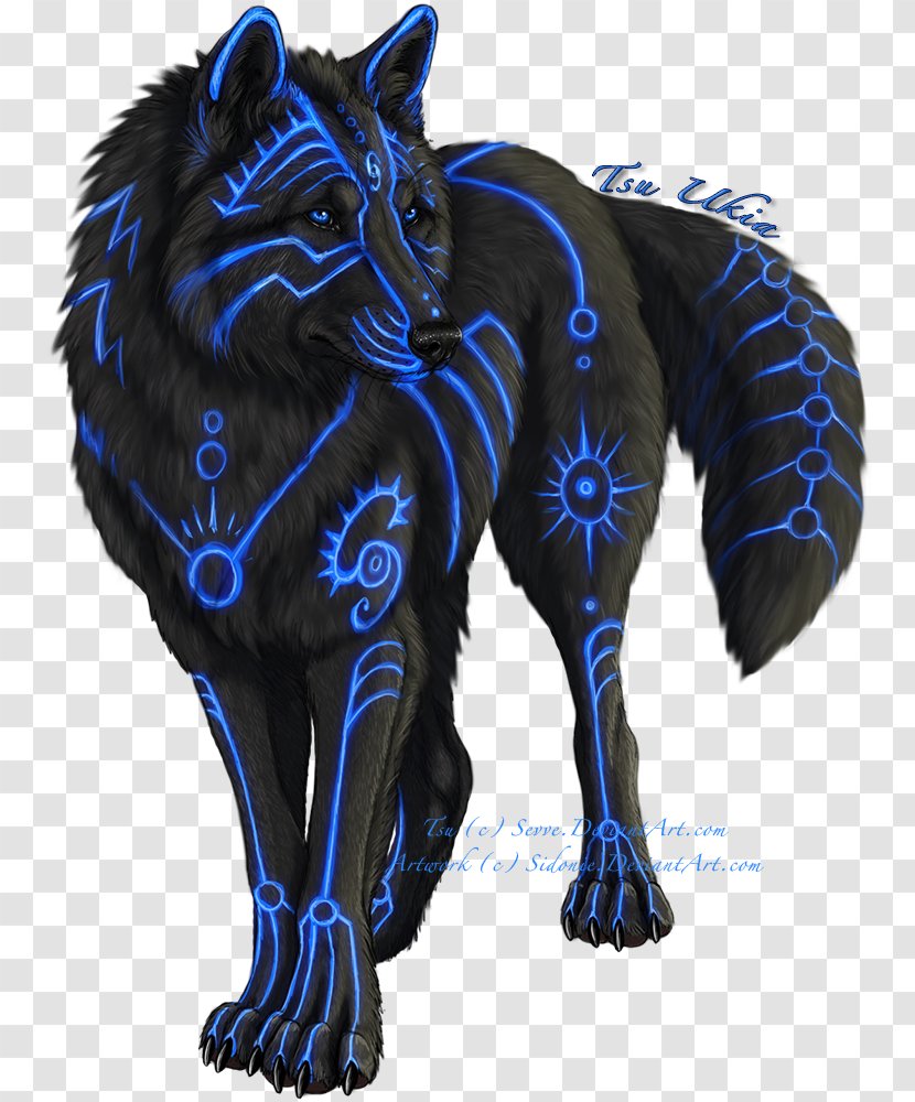 Gray Wolf Drawing DeviantArt Fantasy - Red - BLUE WOLF Transparent PNG