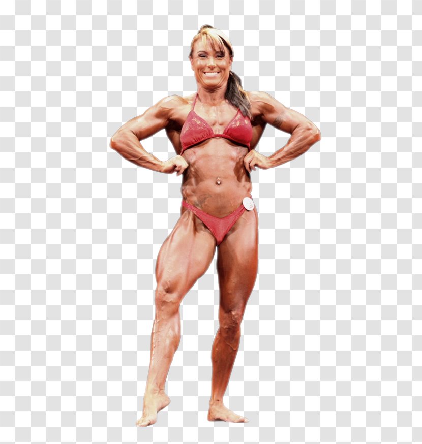 Female Bodybuilding Fitness And Figure Competition Physical Muscle - Watercolor - Bodybuilder Transparent PNG