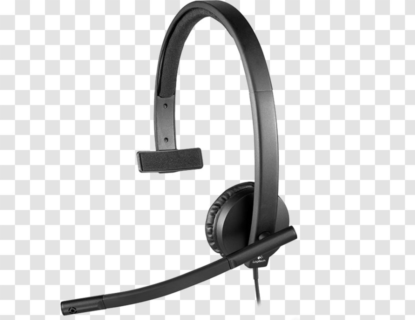 Logitech Usb H570e Corded Doubleear Headset 981000574 Headphones - Electronic Device Transparent PNG