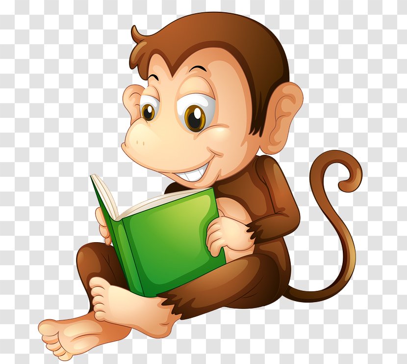 Book Reading Stock Photography Chimpanzee - Fictional Character Transparent PNG