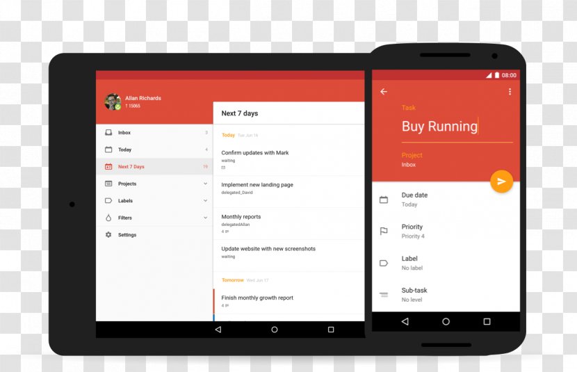 Android Todoist - Communication - Header Transparent PNG