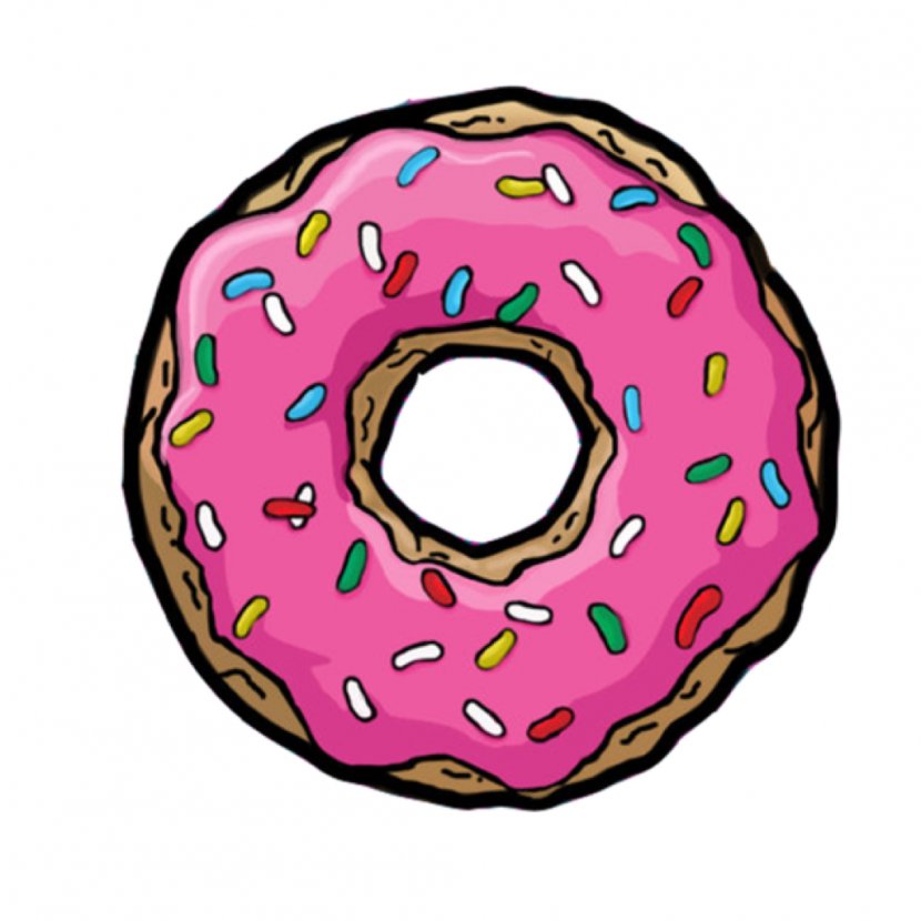 Homer Simpson Donuts Drawing Bakery Sprinkles - Flower - Random Buttons Transparent PNG