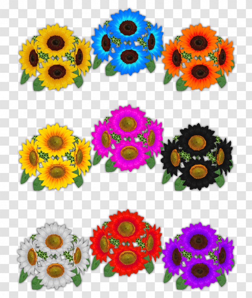 Common Sunflower Floral Design Cut Flowers Seed Pattern - Plant Transparent PNG