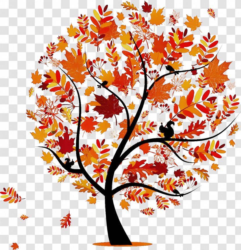 Autumn Tree Branch - Art - Maple Plant Stem Transparent PNG
